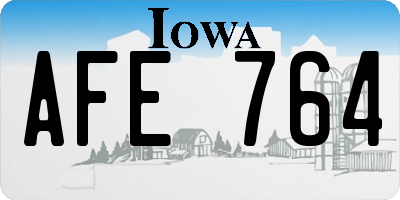 IA license plate AFE764