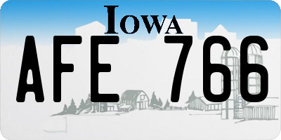 IA license plate AFE766