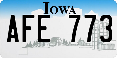 IA license plate AFE773
