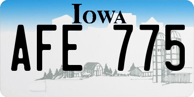 IA license plate AFE775