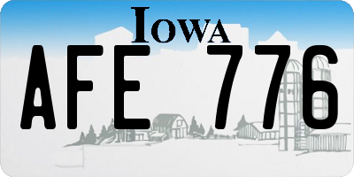 IA license plate AFE776