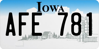 IA license plate AFE781