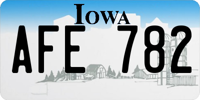 IA license plate AFE782