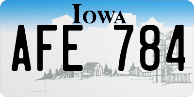 IA license plate AFE784