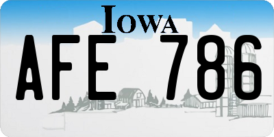 IA license plate AFE786