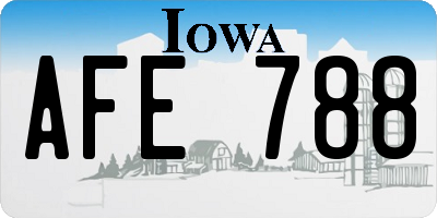 IA license plate AFE788