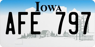 IA license plate AFE797