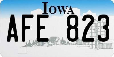 IA license plate AFE823