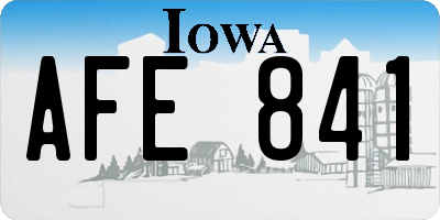 IA license plate AFE841