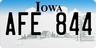 IA license plate AFE844