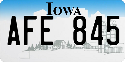 IA license plate AFE845