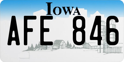 IA license plate AFE846