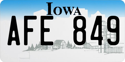 IA license plate AFE849