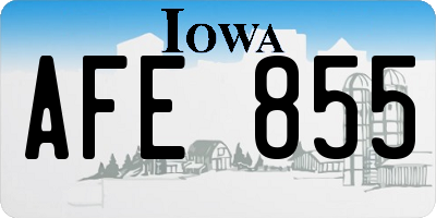 IA license plate AFE855