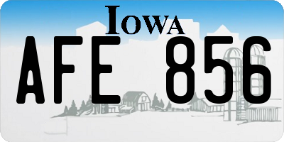 IA license plate AFE856