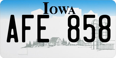 IA license plate AFE858