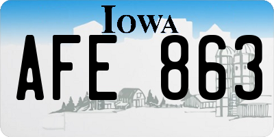 IA license plate AFE863