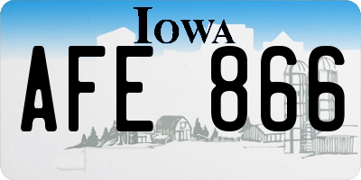IA license plate AFE866