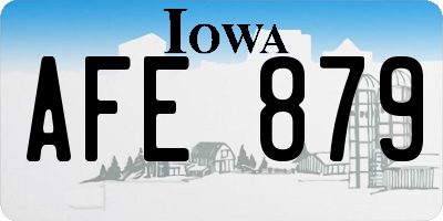 IA license plate AFE879