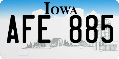 IA license plate AFE885