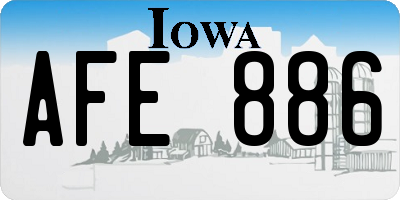 IA license plate AFE886