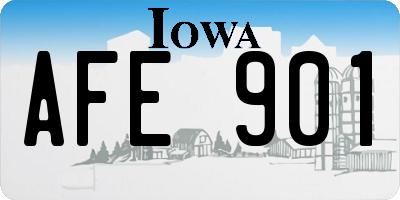 IA license plate AFE901