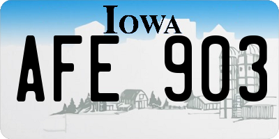 IA license plate AFE903