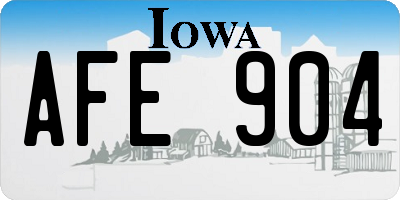 IA license plate AFE904