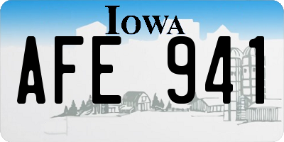 IA license plate AFE941