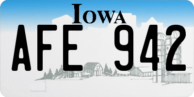 IA license plate AFE942