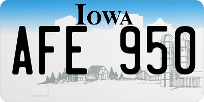 IA license plate AFE950