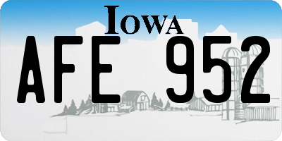 IA license plate AFE952