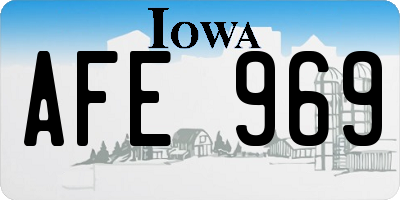 IA license plate AFE969