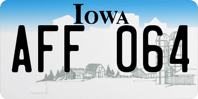 IA license plate AFF064