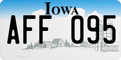 IA license plate AFF095