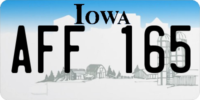 IA license plate AFF165