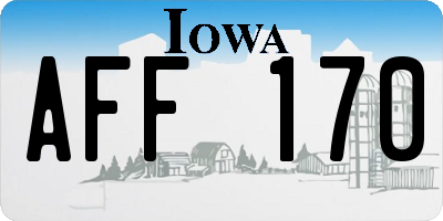 IA license plate AFF170
