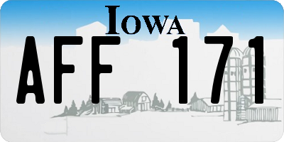IA license plate AFF171