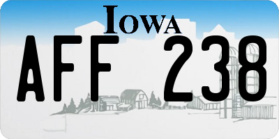 IA license plate AFF238