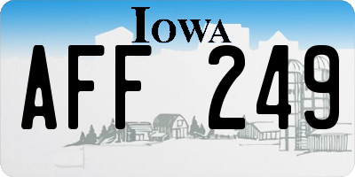 IA license plate AFF249