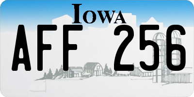 IA license plate AFF256