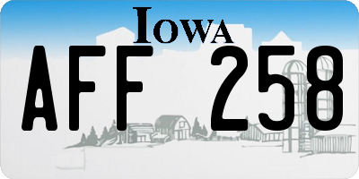 IA license plate AFF258