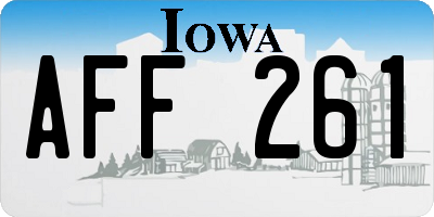 IA license plate AFF261