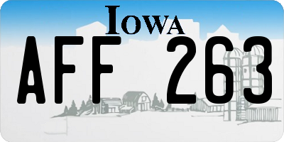 IA license plate AFF263