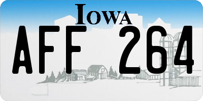 IA license plate AFF264