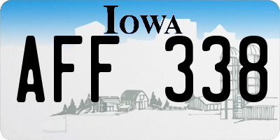 IA license plate AFF338