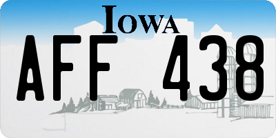 IA license plate AFF438
