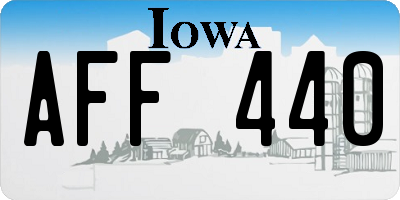 IA license plate AFF440