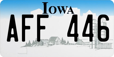 IA license plate AFF446