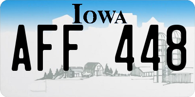 IA license plate AFF448